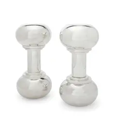 Asprey & Co., Pair of Dumbbell Cocktail Shakers