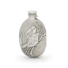 Gorham, Crab and Clamshell Flask