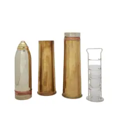 Gorham, Two Artillery Shell Cocktail Shakers