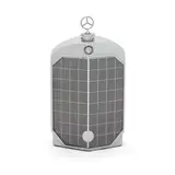 Ruddspeed Ltd., Mercedes-Benz Grill Decanter, chromed metal, glass, together with fitted box, marked 'RUDDSPEED LTD