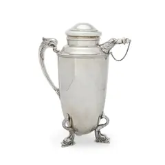 Udall and Ballou, Dolphin Cocktail Pitcher, sterling silver, impressed 'UDALL & BALLOU STERLING 132' with maker's hallmark on underside