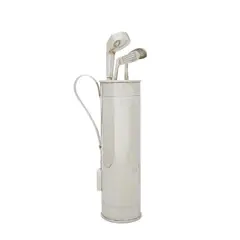 Udall and Ballou, Golf Bag Cocktail Shaker, sterling silver, impressed 'UDALL & BALLOU STERLING 252' with maker's hallmark on underside