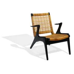 Kurt Ostervig, Lounge Chair, ebonized wood, cane