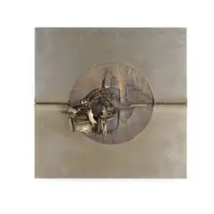 Studio Del Campo, Space No. 1, executed by Virgilio Bari, bronze, stainless steel, with firm's paper label on reverse 'SMALTI del campo V