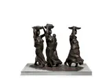 Tres Mujeres Caminando con Bateas by Francisco Zúñiga, bronze, sold Mar 2022