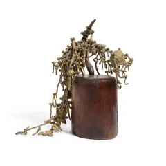 Pal Kepenyes, Brutalist Sculpture, bronze on wood base