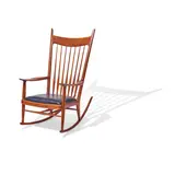 Sam Maloof, Rocking Chair with Leather Seat, Rocking Chair with Leather Seat