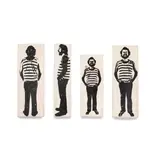 Stan Bitters, Group of Four Self-Portrait Tiles