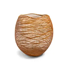 Morigami Jin, The Ocean Current (Woven Basket), madake bamboo, rattan