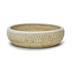 Large Thumbprint Pot by Stan Bitters, white glazed stoneware, stamped 'Bitters' on the interior, sold Mar 2022