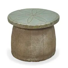 Toadstool Garden Table by Stan Bitters, glazed stoneware, sold Mar 2022