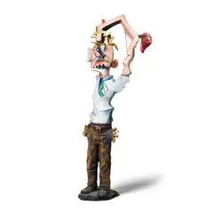 Jack Earl, Bill With Picasso Face, glazed earthenware, incised 'Jack Earl 1989 Ohio'