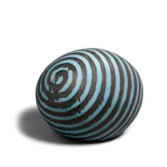 Dango 91-09-46 by Jun Kaneko, glazed ceramic orb, signed 'Kaneko 90' on underside, sold Mar 2022