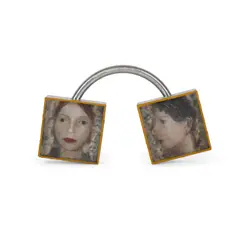 Janusz Walentynowicz, Isabel Image III, kiln cast glass, welded steel, oil, etched 'Janusz Walentynowicz' and dated on reverse