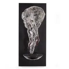 Martin Blank, Drinking from the Cup #3, hot-sculpted glass, metal
