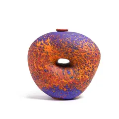 Colin Heaney, Holy Rock R3 (Vessel), blown glass, enamel, fused copper and bronze powders, apparently unsigned
