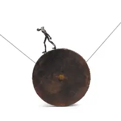 Ferrous Wheel by David Robinson, bronze, steel, sold Mar 2022