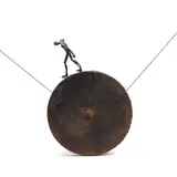 David Robinson, Ferrous Wheel, bronze, steel