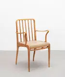Sir Basil Spence, Rare 'Allegro' armchair, designed 1949, produced 1950s, Mahogany-laminated wood, Canadian betula-laminated wood, leather upholstery