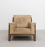 Neil Morris, Untitled, Mahogany-laminated wood, leather upholstery
