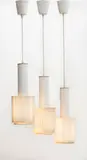 Alvar Aalto, Set of three early 'hand grenade' ceiling lights, model no. A111