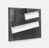 Tejo Remy, Unique wall-mounted shelving unit, designed for a private commission, Rotterdam, 1995, Patinated steel