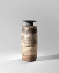 Hans Coper, Bottle vase with disc, circa 1957