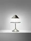 Josef Hoffmann, Important and rare adjustable table lamp, model no. M 284, 1904, Silver-plated alpaca, fabric shade