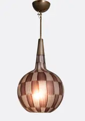Ceiling light by Tea Morosati, circa 1964, Coloured glass, brass, sold Oct 2022