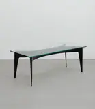 Gio Ponti, Coffee table, circa 1950, Painted wood, glass