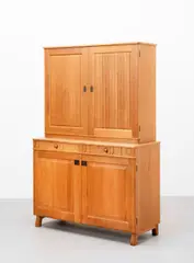 Carl Malmsten, 'Calmare Nyckel' cabinet, designed 1955, produced 1955-1991, Oak, brass