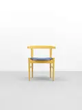 Hans J. Wegner, Early chair, model no. CH21, circa 1969, Painted wood, vinyl upholstery