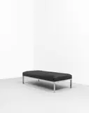 Sir Basil Spence, Bench, from Swiss Cottage Central Library, Hampstead, London, circa 1964, Steel, vinyl upholstery