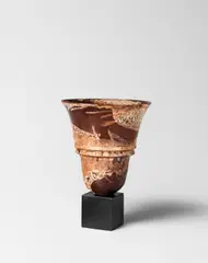 Sonja Landweer, Bowl, 1981, Earthenware, iron glaze, stained wood