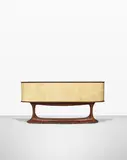 Osvaldo Borsani, Untitled, Mahogany, mahogany-veneered wood, parchment-covered wood, maple, marble