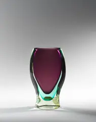 Mario Pinzoni, Vase, model no. 14056, circa 1968, Sommerso glass