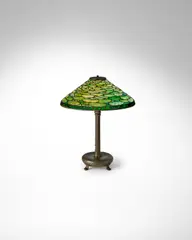 Tiffany Studios, Lily Pad Lamp, favrile glass, patinated bronze