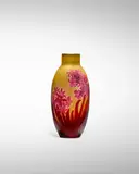 Hyacinth Vase by Émile Gallé, mold-blown, overlaid and acid-etched glass, cameo mark 'Gallé', sold Dec 2021
