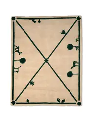 Diego Giacometti, ; after, woven in an edition of 100 plus artist's proofs, hand-woven wool pile rug, inscribed 'D/G' to verso and woven label 'Diego Giacometti'