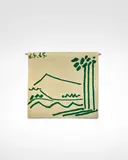 Mediterranean Landscape by Pablo Picasso, for Marie Cuttoli and Galerie Lucie Seligman-Weill, from an unrealized edition of 20, woven wool, signed in the weave 'P, sold Dec 2021