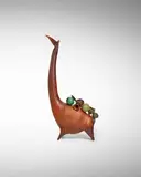 William Morris, Rhyton: Giraffe, blown and applied glass, engraved 'William Morris 1998'