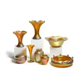Frederick Carder, Group of Eight Table Objects
