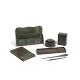 Pine Needle Desk Set by Tiffany Studios, Pine Needle Desk Set, sold Oct 2021