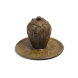 Rare 'Wild Carrot' Inkstand by Tiffany Studios, patinated bronze, sold Oct 2021