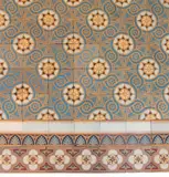 Boch Freres, Set of 618 Rare French Handmade Encaustic Floor Tiles, ceramic