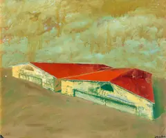 Dirk Skreber, Ohne Titel, 1986, Öl auf Malkarton