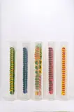 Pain Surprise by Antoni Miralda und Dorothée Selz, 1972, Jeweils: Mischtechnik (zwei mit Lebensmittelfarbe gefärbte Baguettebrote, in Scheiben geschnitten), auf weißer Holzplatt, sold Jun 2022