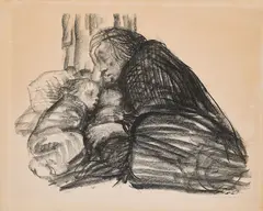 Käthe Kollwitz, Städtisches Obdach, 1926, Lithografie auf Velin