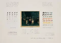 Osvaldo Romberg, Ohne Titel (Tonal value and coloration study), 1976, Mischtechnik, collagiert auf Velin