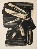 Pierre Soulages, Lithographie No 10, 1963, Farblithografie auf Arches (Wasserzeichen)